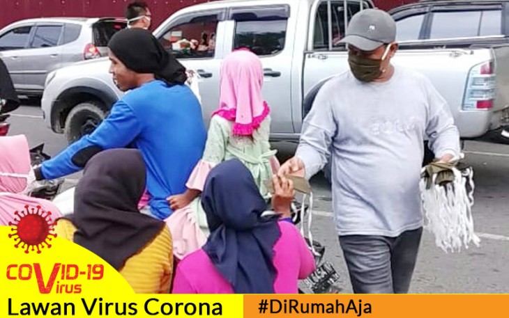 HIPO Lhokseumawe Bagikan 1000 Masker Kain Gratis