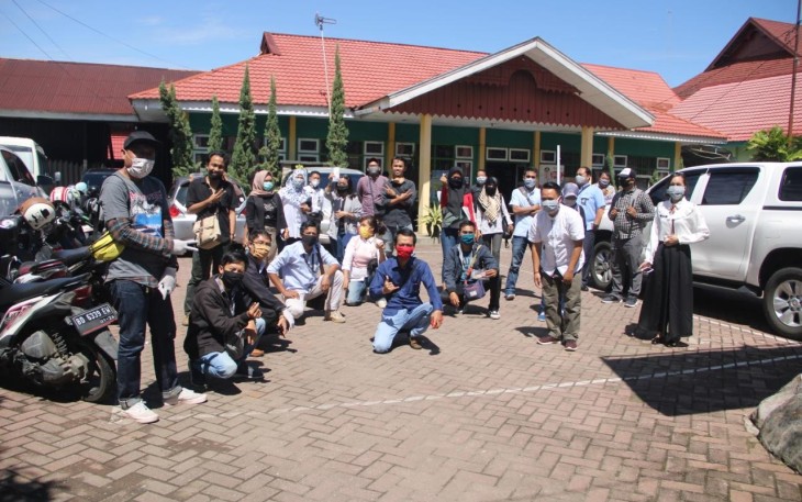 Pemprov Bengkulu Fasilitasi Rapid Test dan Bagikan Masker Gratis ke Wartawan