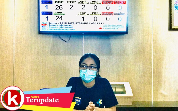 dr Rosenda saat press conference di Kantor Bupati Raja Ampat Jum’at (24 04/2020).