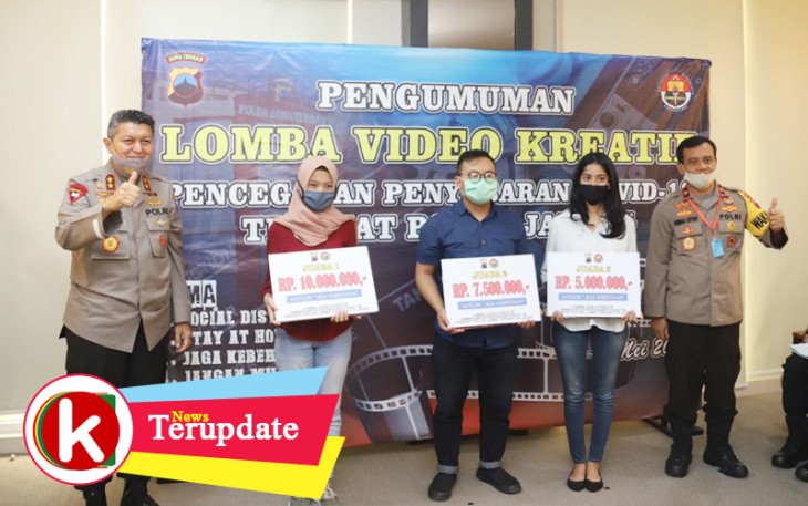 Polda Jawa Tengah Umumkan para pemenang Lomba Video Kreatif Pencegahan Covid-19 di Mapolda Jawa Tengah