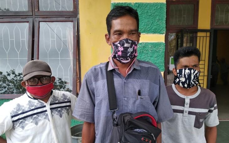 M.Sabir bersama calom BPKamp Rantau Gedang terpilih lainnya.