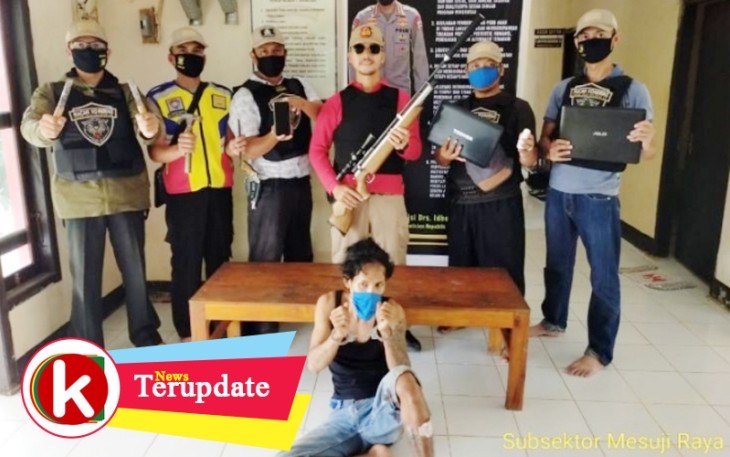Tersangka dan Barang Bukti saat diamankan