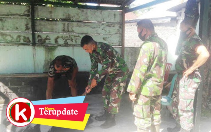 Personel Koramil 1310-01/Bitung Lakukan Pembenahan Pangkalan