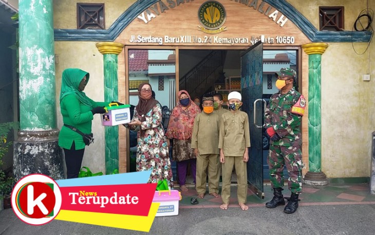 Senyum Bahagia Anak Panti Asuhan Nur Amallah Sambut Bantuan Persit Ranting 08 Koramil Kemayoran 