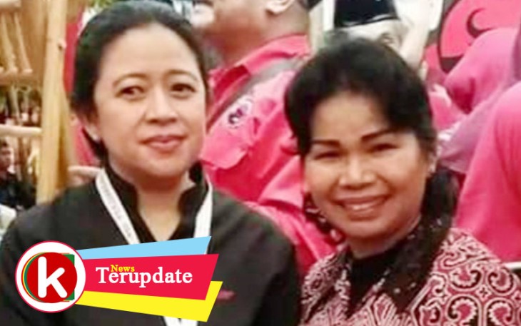 Juru bicara Gugus Tugas Percepatan Penanganan Covid-19 Samosir Rohani Bakkara (kanan) bersama Puan Maharani.