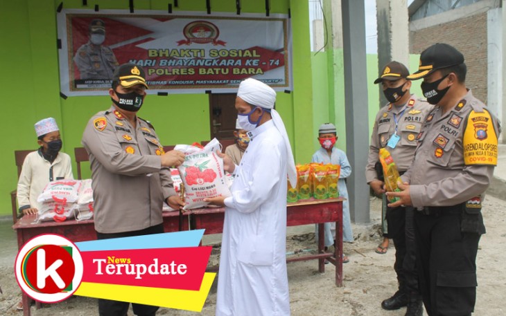 Polres Batu Bara Bantu Sembako dan Tali Asih Pada Pesantren Khoiru Ummah