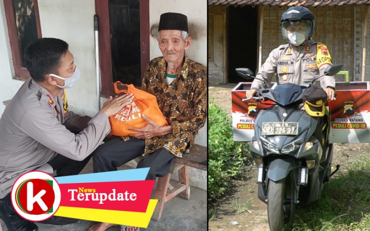 Kapolres Batang Blusukan Salurkan Bantuan Sembako ke Warga Terdampak Covid -19