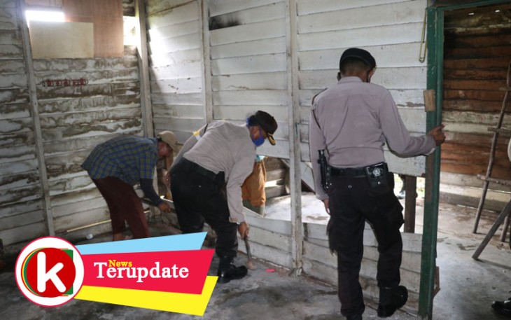 Polres Lingga Bedah Rumah Warga