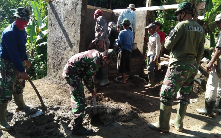 Giat TMMD Kodim Subang, TNI Dirikan Pos Ronda