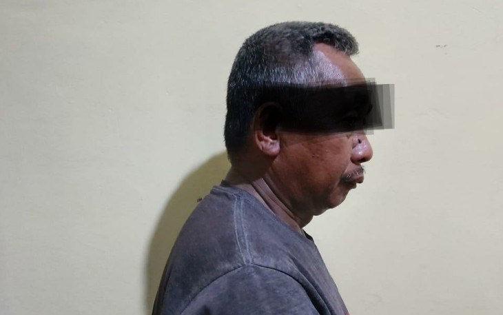 Terduga pelaku saat diamankan