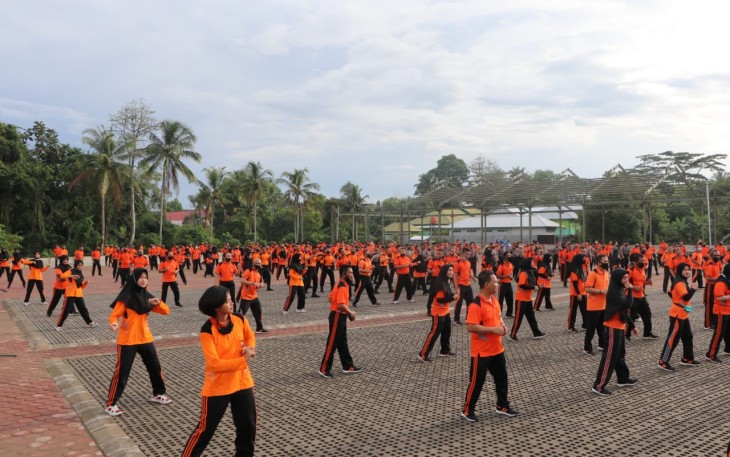 Polda Bengkulu Senam “Kaka Enda”