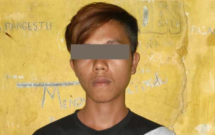 Terduga pelaku saat diamankan