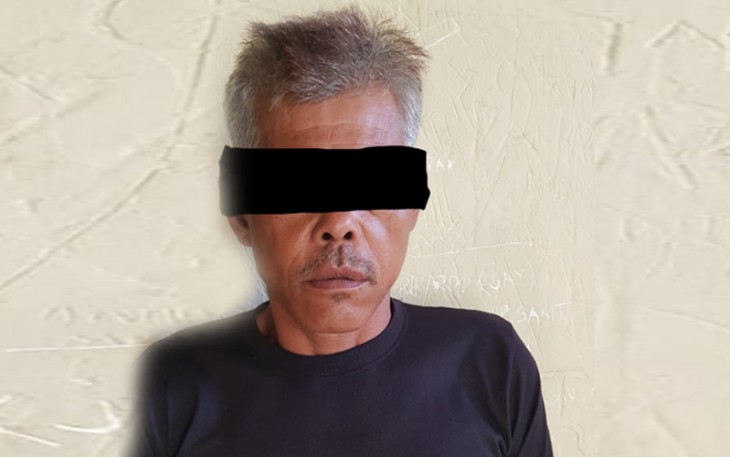 Terduga pelaku saat diamankan