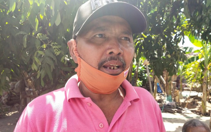 Maryono (53) kakak kandung Suranto saat memberikan kesaksian