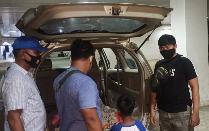 Korban saat dievakuasi ke RS Bhayangkara 