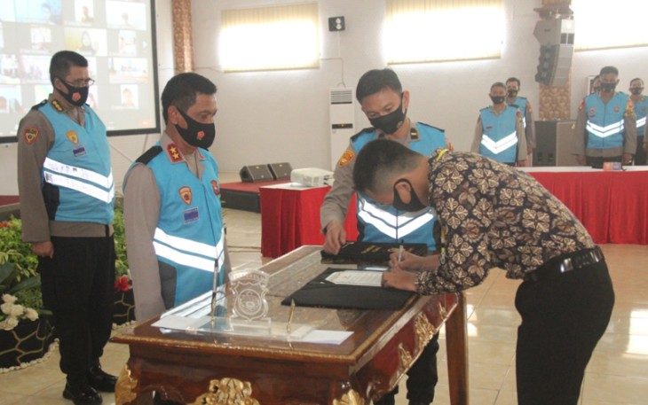 Kapolda Bengkulu Pimpin Penandatanganan Pakta Integritas Bintara Polri 2020