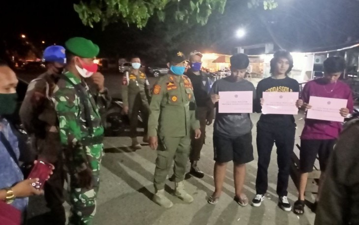 Kodim 1417/Kendari Patroli Pendidiplinan Protokol Kesehatan di Kota Kendari