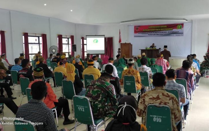 Cegah Potensi Bergesernya Budaya Nasional ke Budaya Baru Korem Kendari Komsos Bersama Komponen Masyarakat