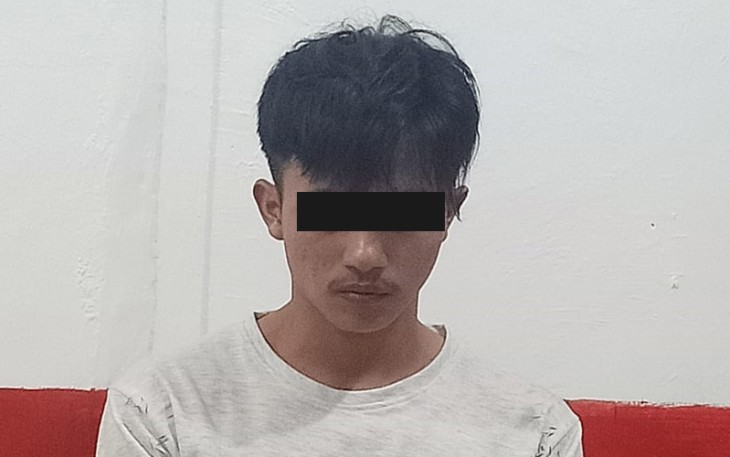 Terduga pelaku saat diamankan