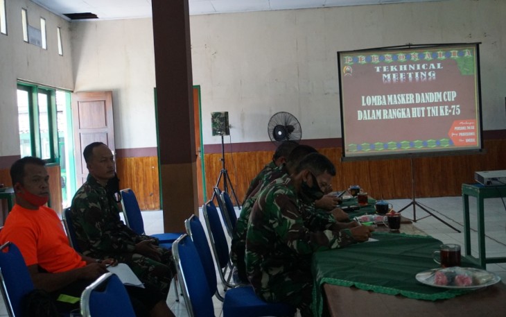 Lomba Disign Masker Dandim Cup Kodim 0736/Batang Dalam Rangka HUT TNI ke-75 