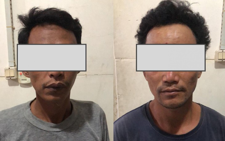 Dua pelaku saat diamankan