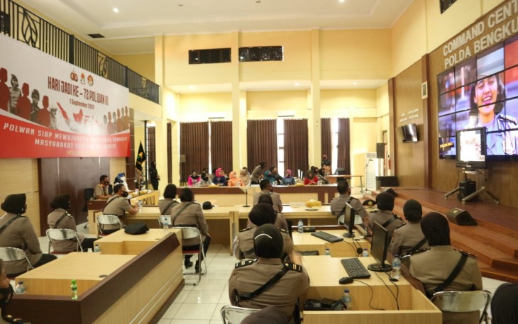 Polda Bengkulu Ikuti Upacara Virtual Hari Jadi Polwan Ke-72