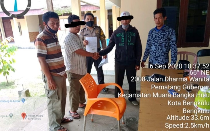 Bhabinkamtibmas Polres Bengkulu Damaikan Perkara Penganiayaan