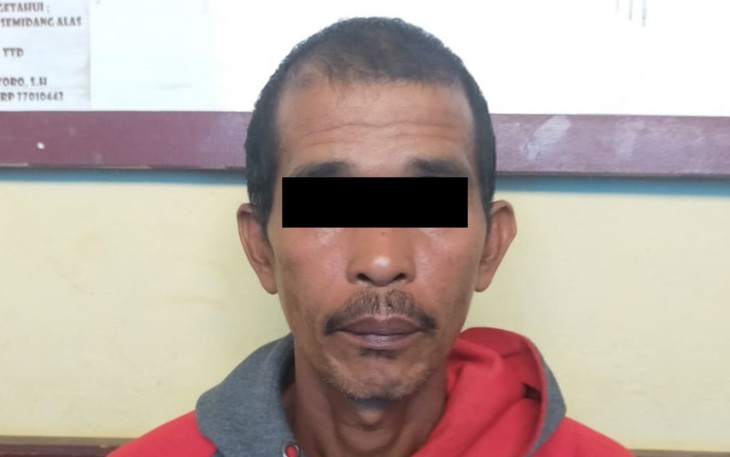 Terduga pelaku saat diamankan