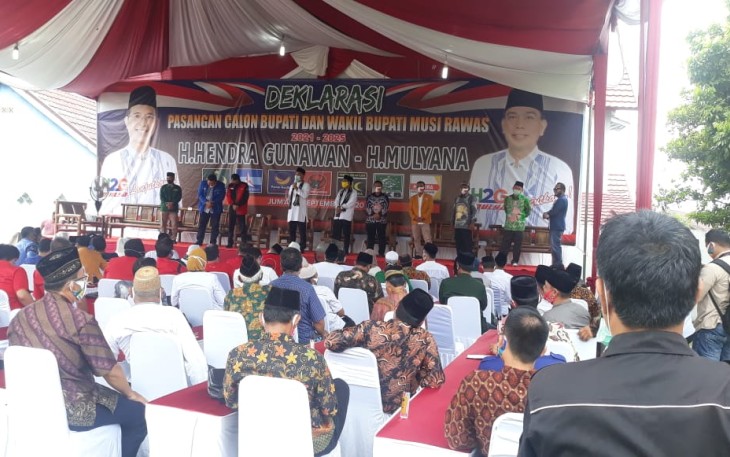Pasangan H2G-Mulya Daftar ke KPU Musirawas