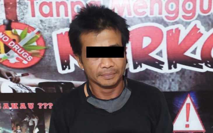 Tersangka saat diamankan