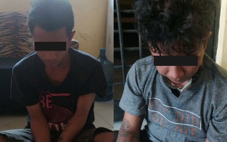 Terduga pelaku saat diamankan