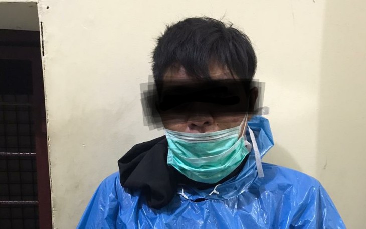 Terduga pelaku saat diamankan