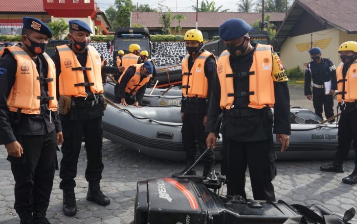 Satbrimobda Polda Bengkulu Gelar Apel Siaga Bencana 2020