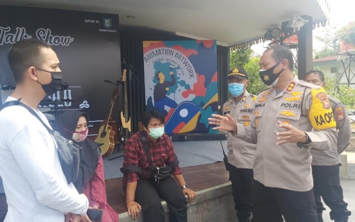 Kapolres Bengkulu AKBP Pahala Simanjuntak Mendatangi Lokasi Taman Budaya 