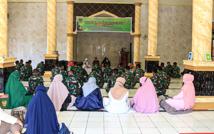 Kodim 1417/Kendari Peringati Maulid Nabi Muhammad SAW Tahun 1442 H
