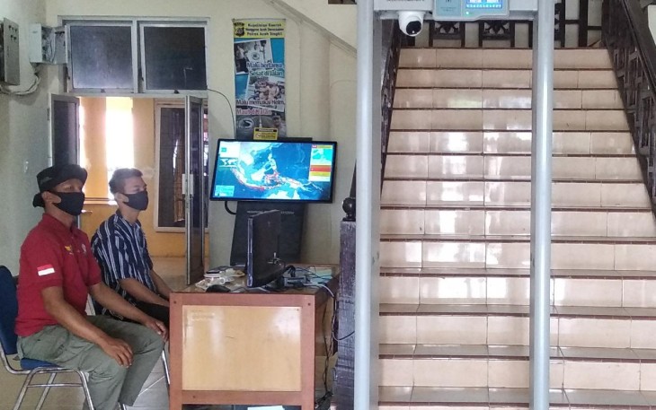 Kantor Bupati Aceh Singkil Dipasang Alat Deteksi Suhu