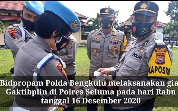  Bid Propam Polda Bengkulu Gelar Gaktiblin di Polres Seluma