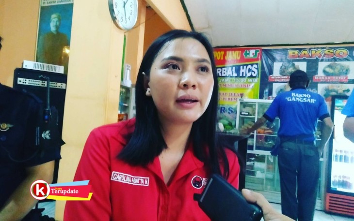 Politisi PDIP Carolina Agatta H. (foto : Faisal NR / Klikwarta.com Blitar) 