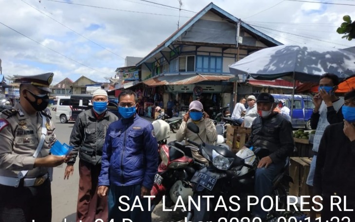 Polres Rejang Lebong Gelar Penyuluhan Prokes dan Kamseltibcarlantas