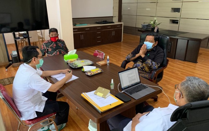 Bupati Bengkulu Utara Ir H Mian Saat Berkordinasi Dengan Satuan Kerja Balai Besar Jalan Nasional Bengkulu
