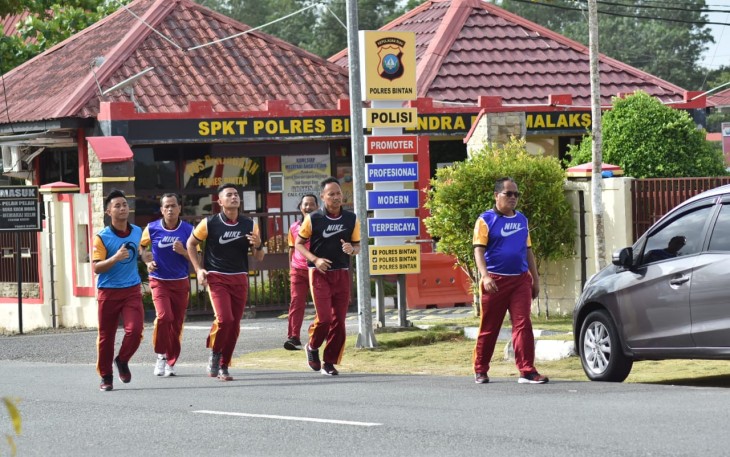 Polres Bintan Laksanakan Test Kesamaptaan Jasmani