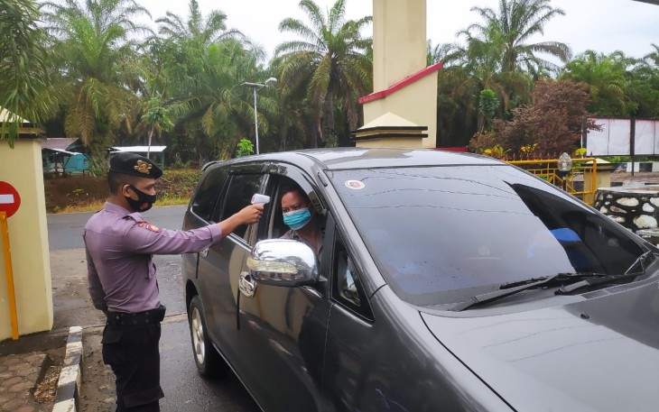 Cegah Penyebaran Covid-19 Masuk Polres Mukomuko Wajib Terapkan Prokes