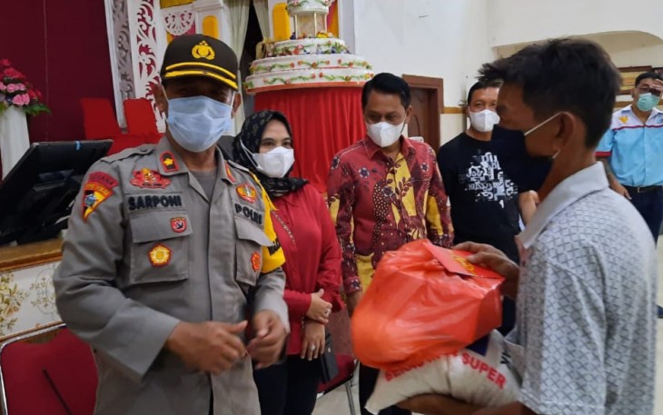 Kapolres Tebing Tinggi Hadiri Bakti Sosial KOMPAK