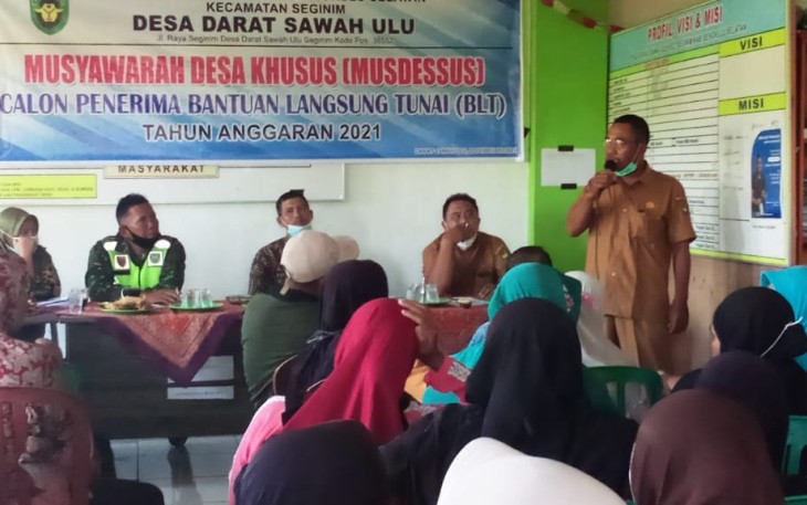 Penerima BLT-DD Desa Darat Sawah Ulu Sebanyak 62 KK 