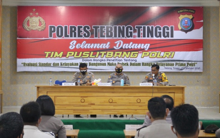  Tim Puslitbang Mabes Polri Kunker di Polres Tebing Tinggi