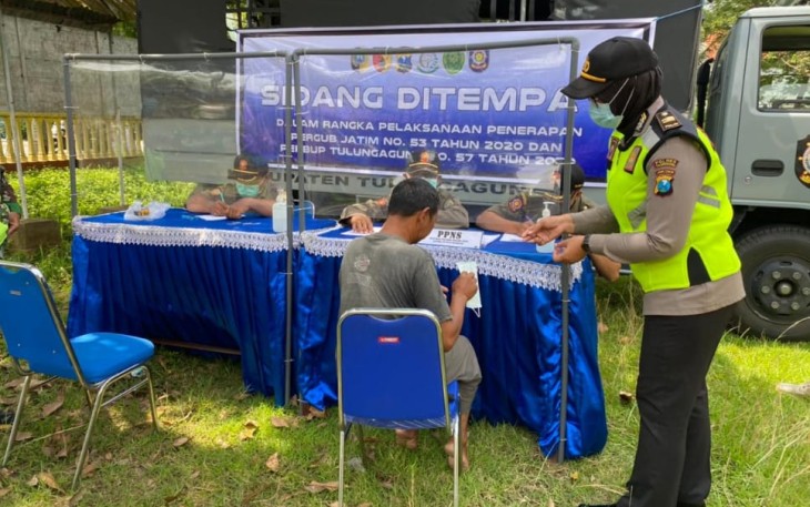 Peran Aktif Polwan Polres Tulungagung Dalam Pencegahan Penyebaran Covid-19