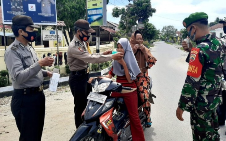 Wakapolsek Bandar Khalifah Pimpin Operasi Yustisi Penerapan Prokes