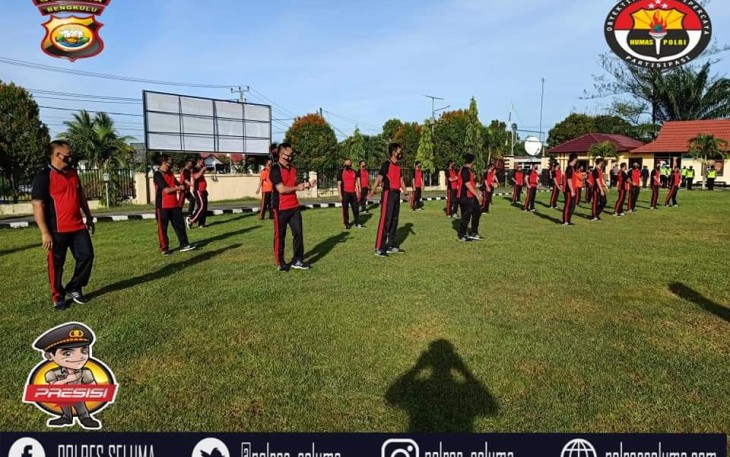 Polres Seluma Gelar Olahraga dan Kebersihan Bersama