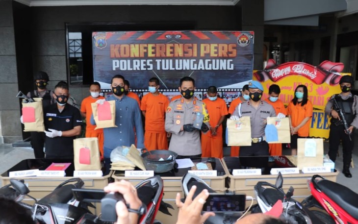 Konferensi Pers Polres Tulungagung 