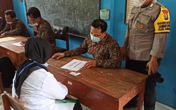 Proses Ujian Perangkat Desa Sambirobyong Kecamatan Sumbergempol Kabupaten Tulungagung 